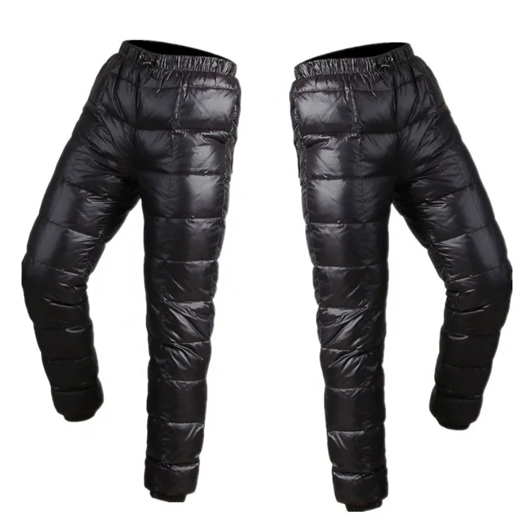 

Custom Logo Winter Puff Pants Pantalon Women's Outdoor Feather Puffer Trousers Thermal Down Pants