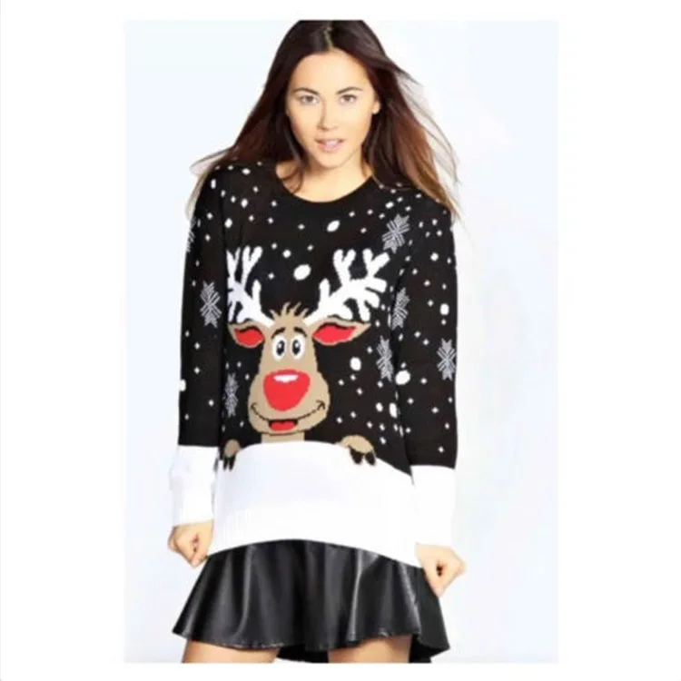 

ODM/ODM factory customized Ugly Christmas Sweater Womens ladies christmas sweater jumper, Customized color