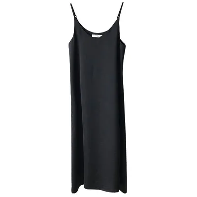 

Hot Sale women solid color midi dress strap adjust sleeveless 2021 korean fashion lady elegant cami dresses