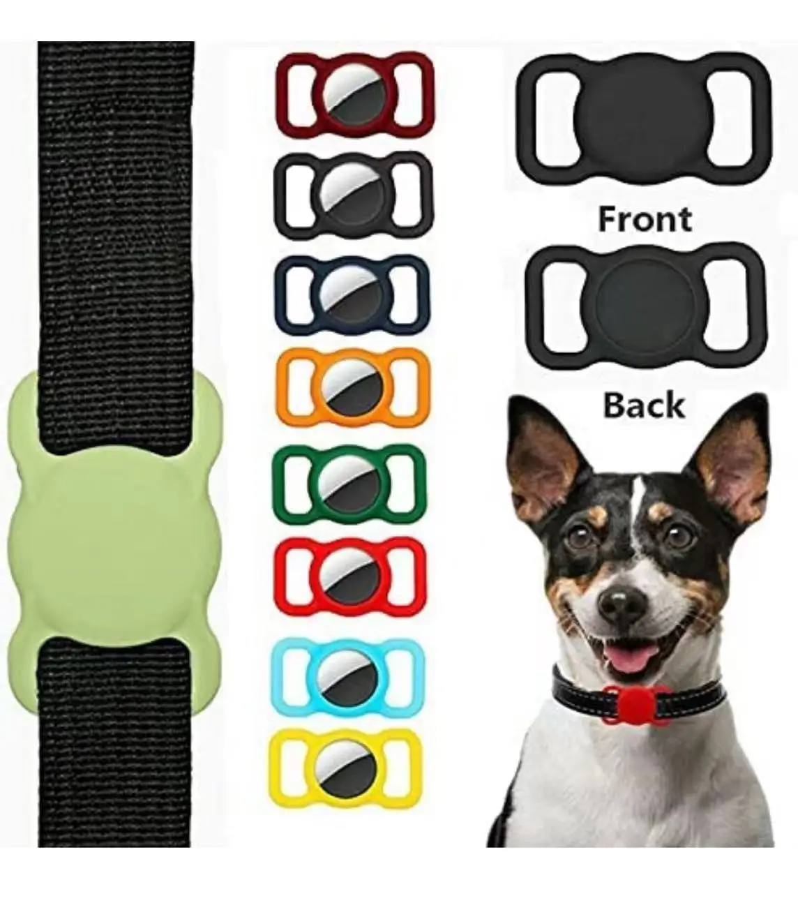 

2021 New Rubber Airtag Case Dog Collar With Airtag Case