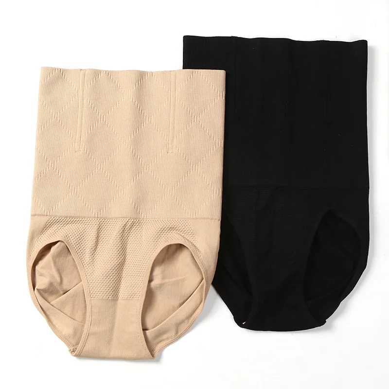 

Plus Size Underwear High Waist Women's Control Pants Body Shaper Seamless Slimming Panty Underwear, Black and skin