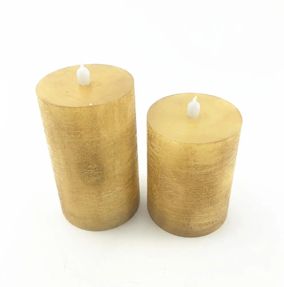 newly designed electronic candle with gold finish, battery operated tea candles and led velas candle