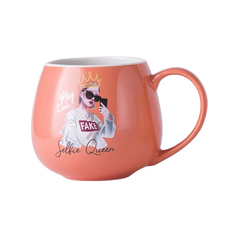 

rslee design Yiwu stock wholesale Excellent Quality OEM Stylish Egg Bone China Mugs Sale, Customized colors acceptable