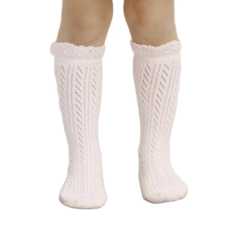 

Sweet Newborn Baby Girl Socks Cotton Summer Infant Baby Knee High Socks for 0-6 Years 1 Pair Mesh breathable Socks Cotton New