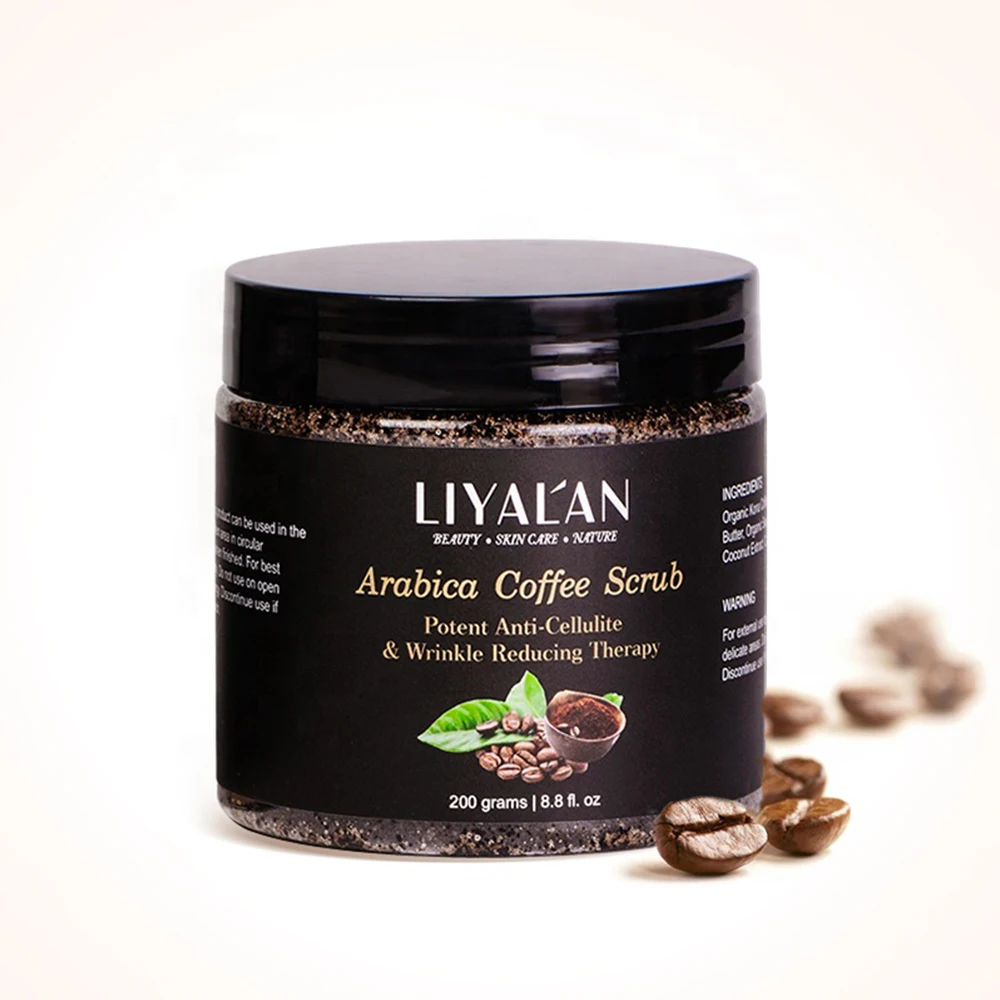 

Private label Canned 100% Natural Vegan Whitening Exfoliating Deep Cleansing Organic Bodyscrub Coffee Body Scrub