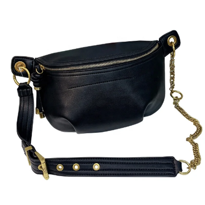 

2020 Latest Fashion Shoulder Simple Leather Ladies Waist Bag