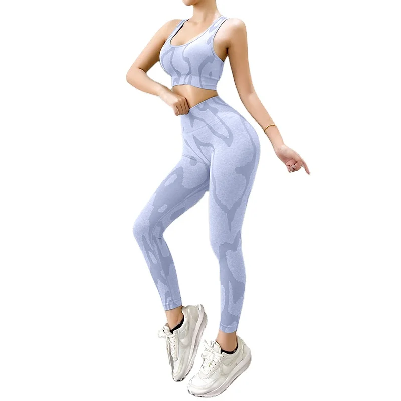 

workout clothing women yoga suit seamless cross back sport bra top and yoga gym wear leggings set sets woman for women