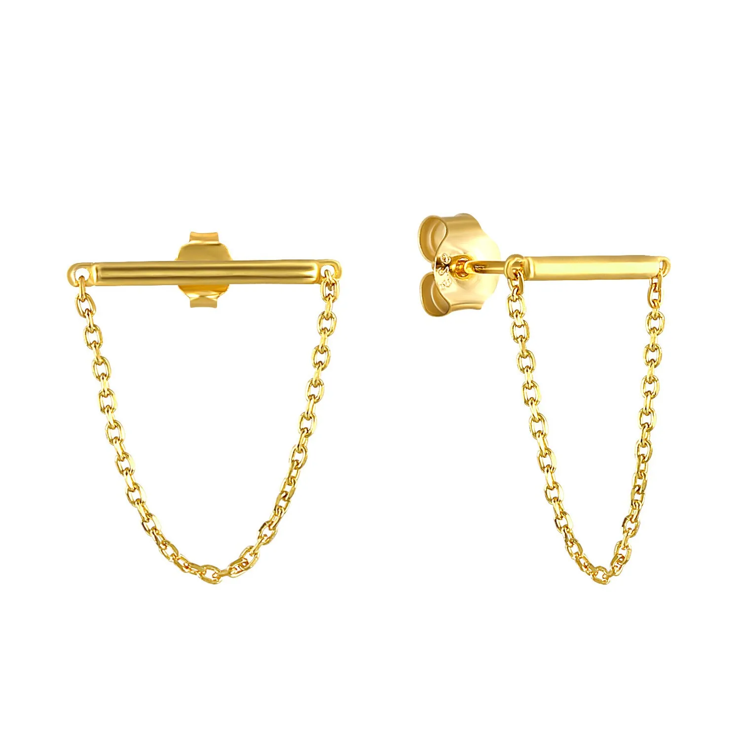 

925 Sterling Silver chain drop earrings Long tassels earrings