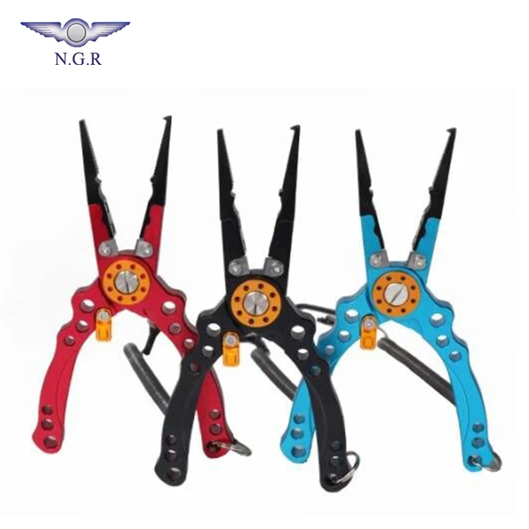

Factory wholesale Top quality Aluminum Fishing Pliers with Sheath and Lanyard, Customized