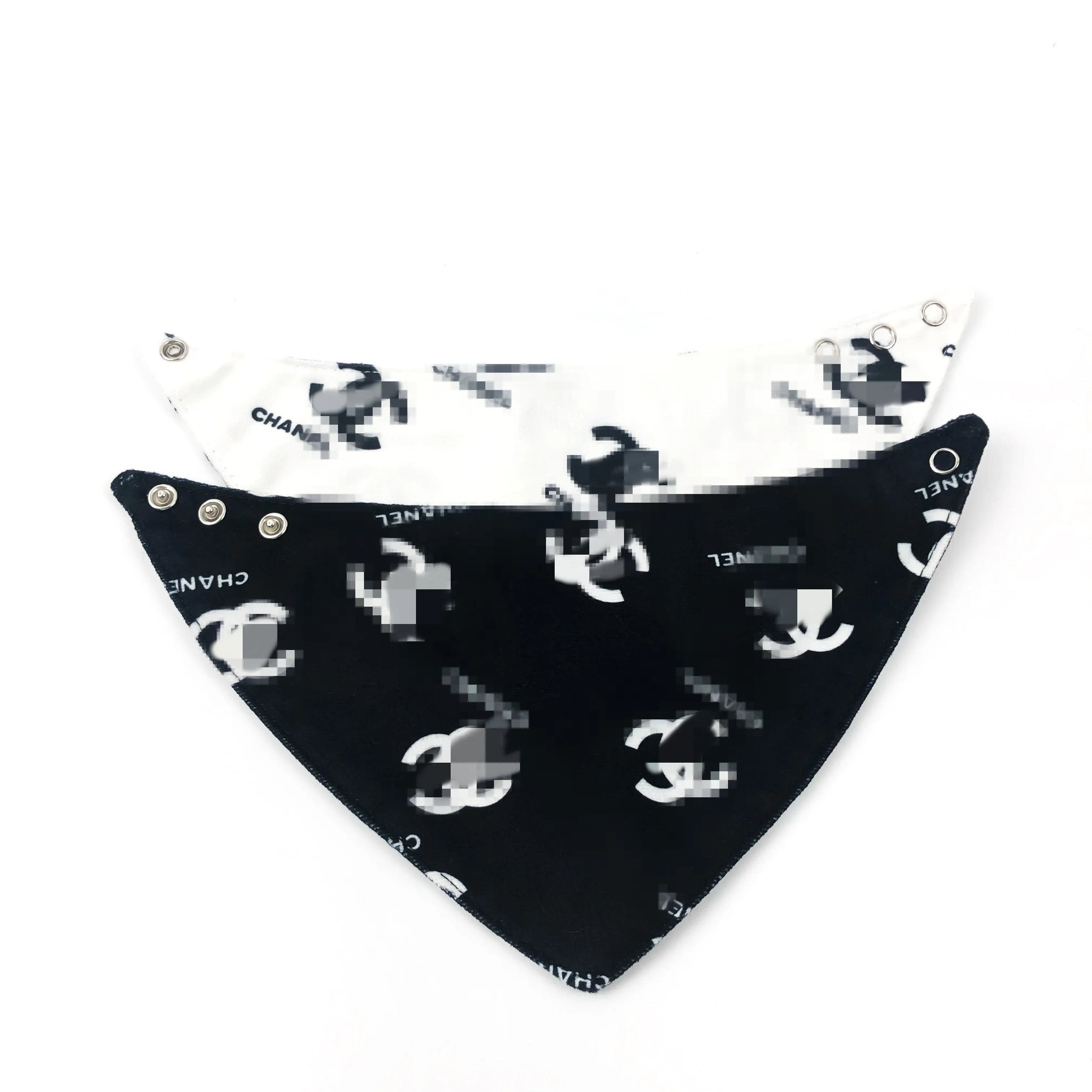 

High-end custom Luxury brand design pet accessories dog bandana dog scarf