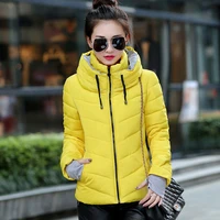 

Winter Jacket women Plus Size Womens Parkas Thicken Outerwear solid hooded Coats Short Female Slim Cotton padded basic tops