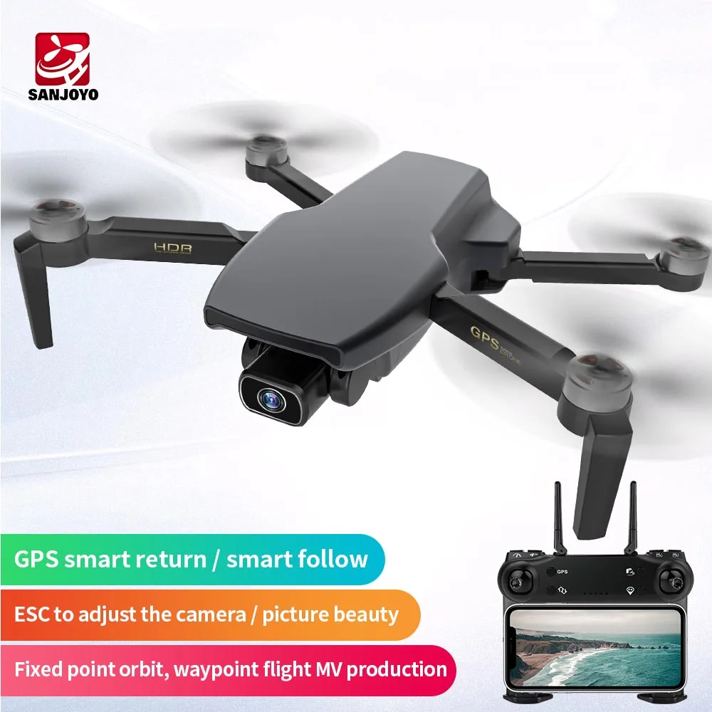 

Drone 4k HD 5G WiFi GPS Dron Brushless Motor FPV Drone Flight For 25 Min Rc Distance 1Km Quadcopter Drone