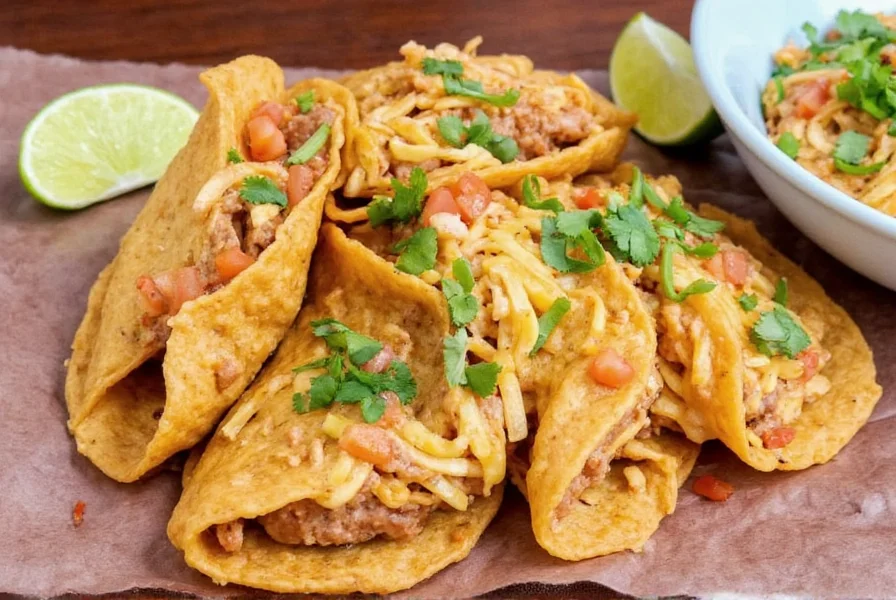 A kitchen with taco ingredients on the counter