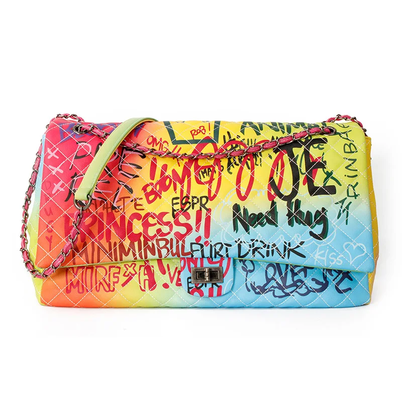 

Twinkle 2021 fashion ladies Graffiti purse Shoulder handbags bag