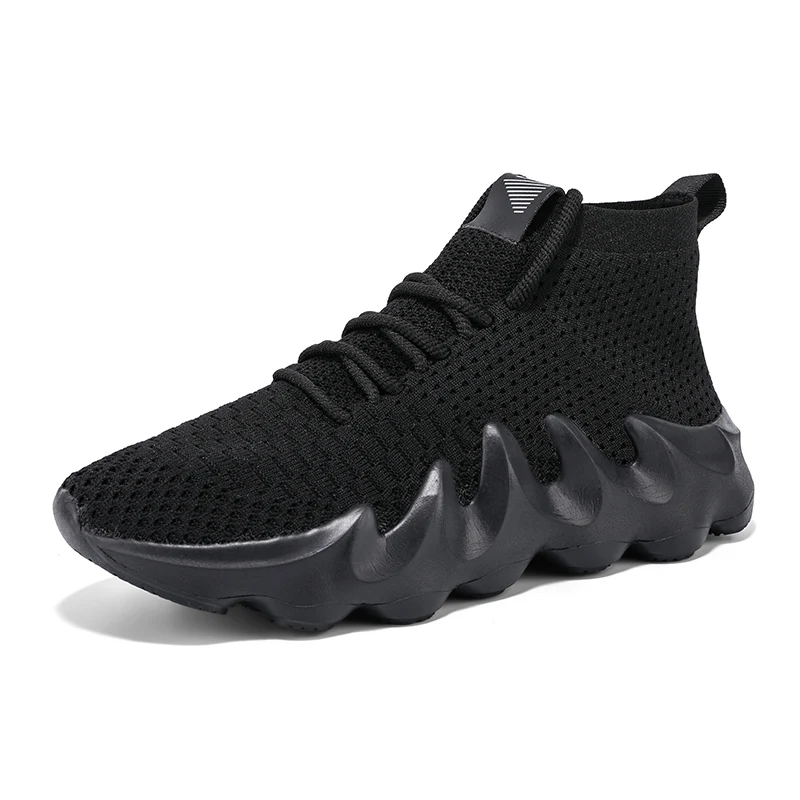 

Summer new style flying woven mesh surface shock absorption non-slip light and breathable yeezy socks and shoes for men