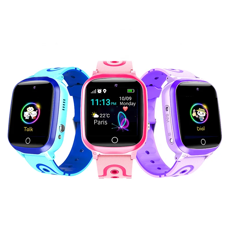 

Q13 Remote Monitor SOS Best Wifi IP67 Waterproof Smart Watches GPS Kids Smart Watch For Little Kids with Camera, Pink/blue/purple