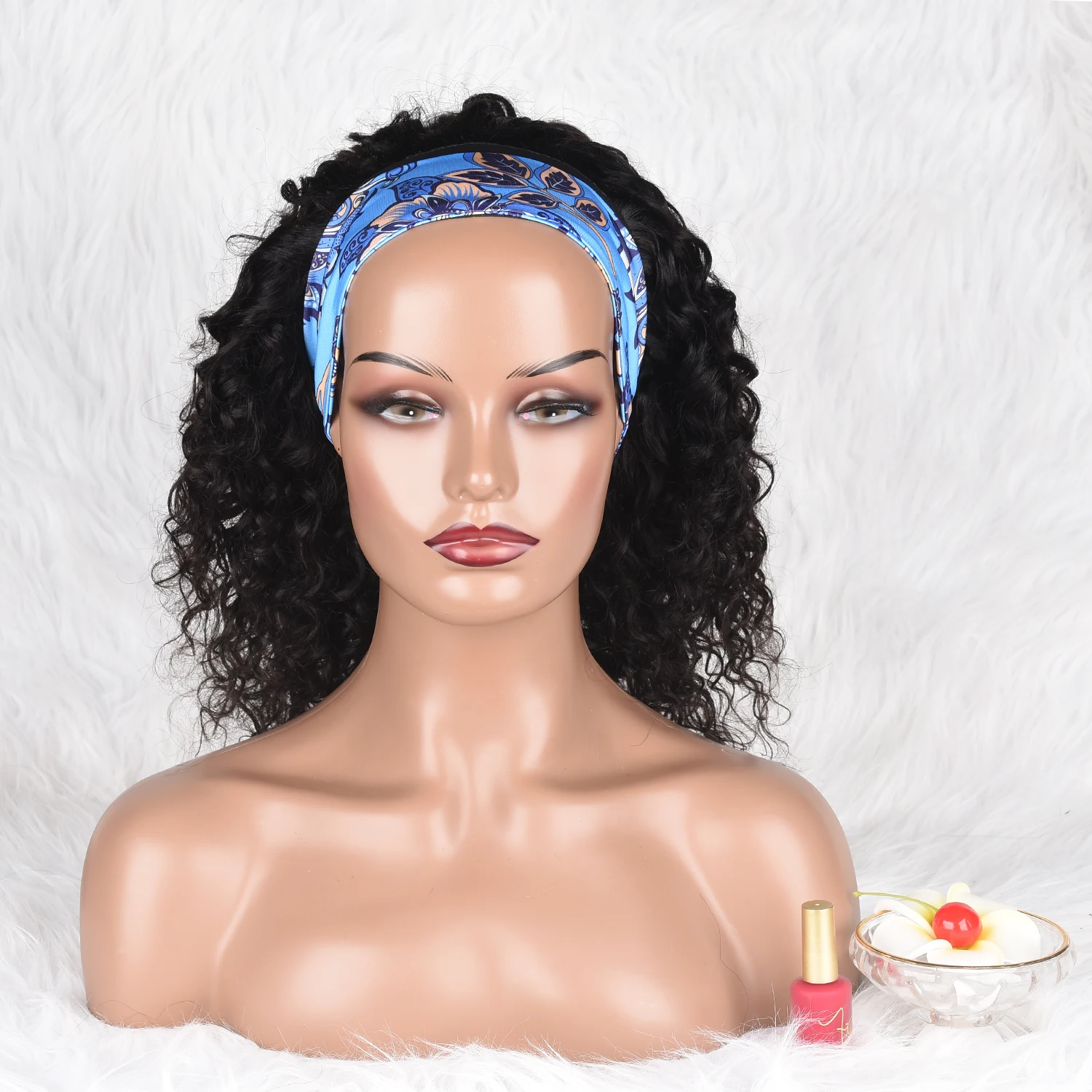 

Wholesale Peruvian Kinky Curly Hair Headband Wig,Ponytail Headband Wigs Human Hair,Headband Human Hair Wigs For Black Women