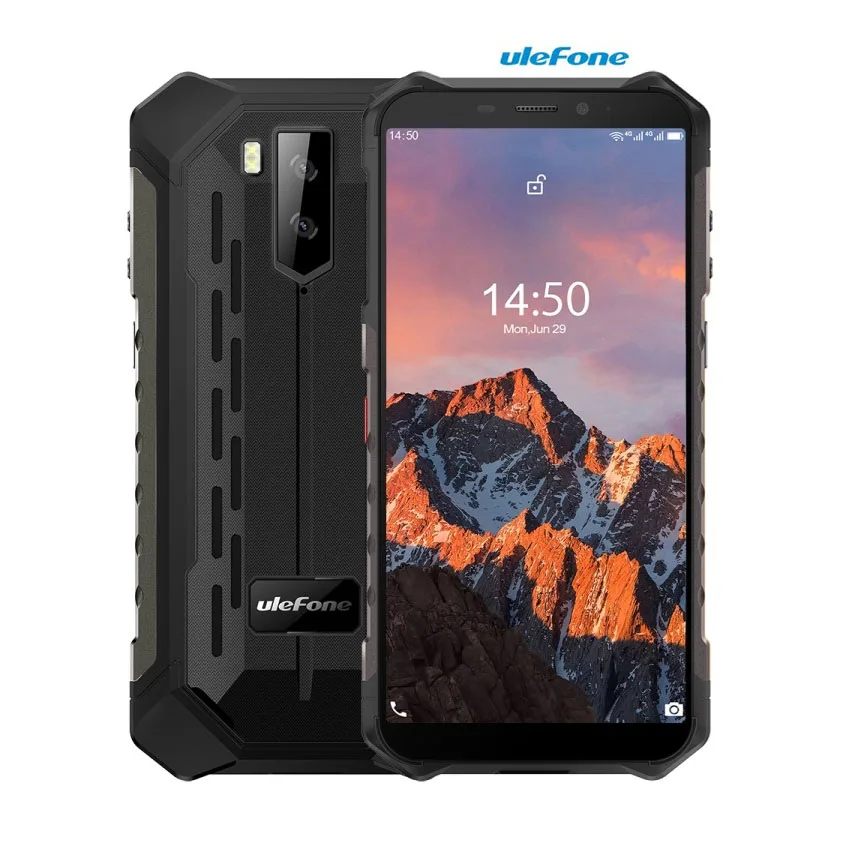 

Ulefone Smartphone Android 10 Armor X5 Pro Rugged Phone 4GB/64GB Face Unlock 5000mAh Mobile Celular