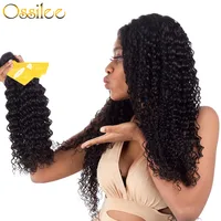 

Brazilian 100 Human Hair Deep Weave Bundles With Closure Natural Color Raw Virgin Hair Extension