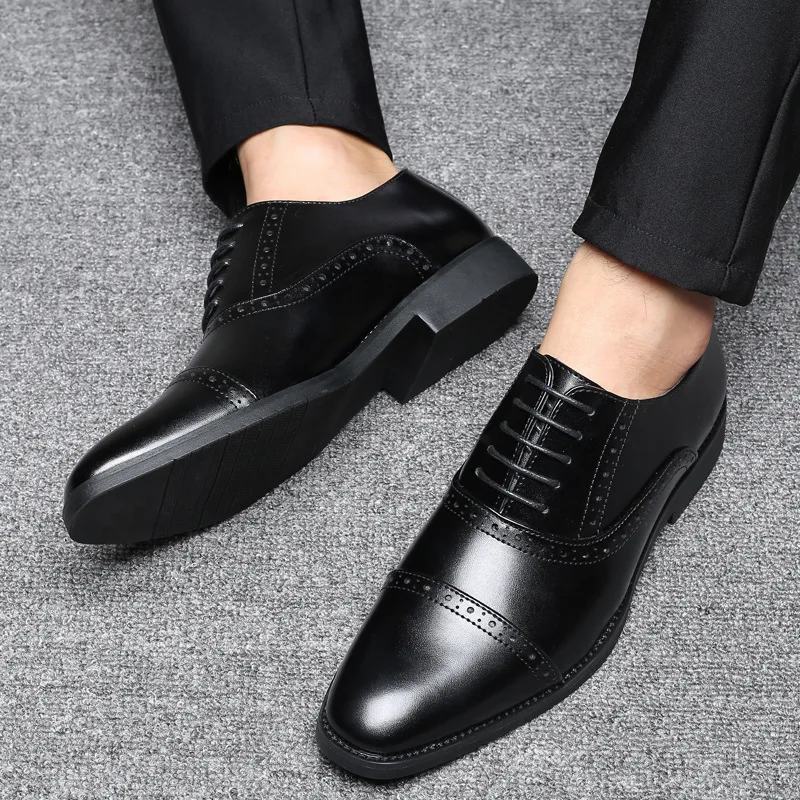 

WLS043 new fashion designer top quality british style business shoes wholesale casual lace up men shoes