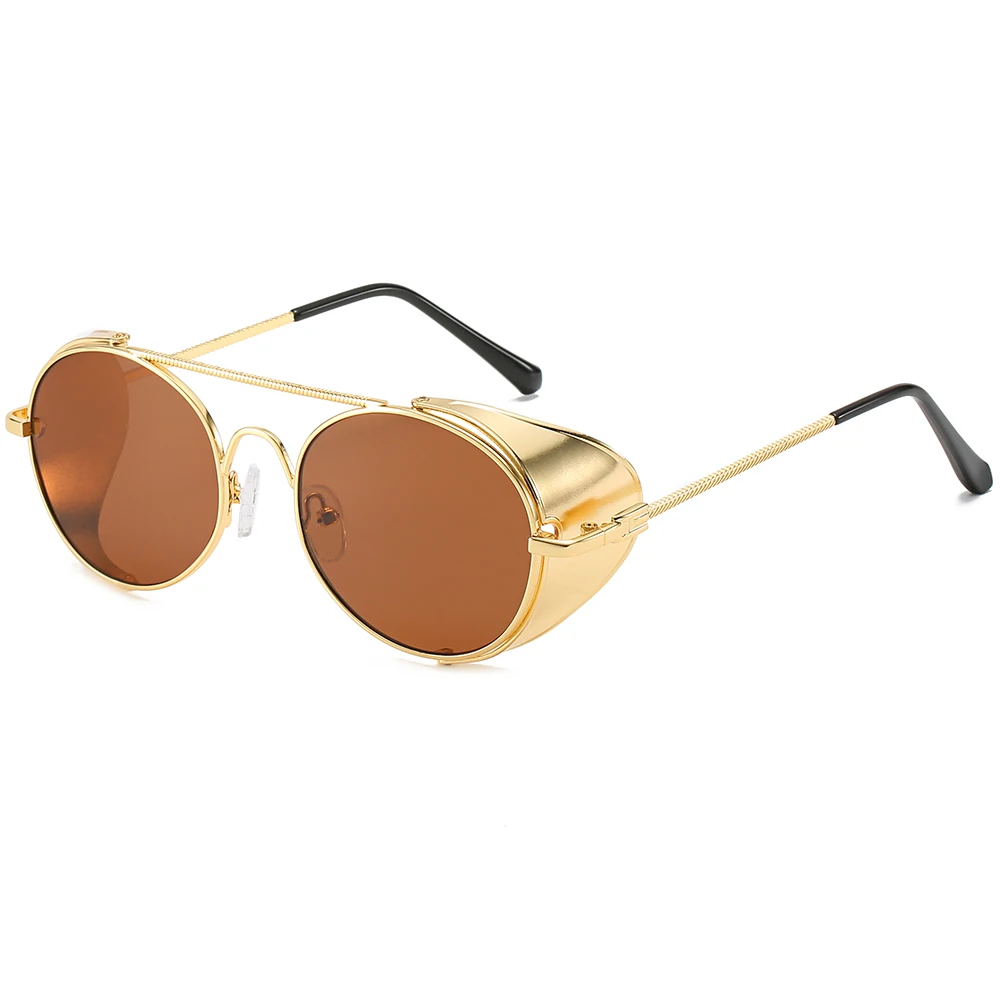 

Superhot Eyewear 11561 Vintage Goggles 2019 Side Shield Metal Steampunk Sunglasses