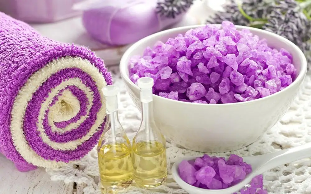 
Purple Lavender purifying cleansing Essential Oil Bath Sea Salt 