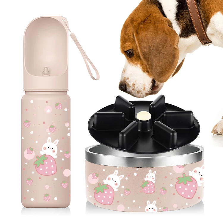 

Amazon top seller New Pet Accessories Dispenser Pet Bowl with Dog Food Feeder Pet Water bottle