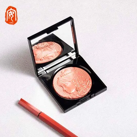 

Wholesale price OEM natural customize Contour palette blush private label cosmetic makeup blusher with Christmas bag, Picture color