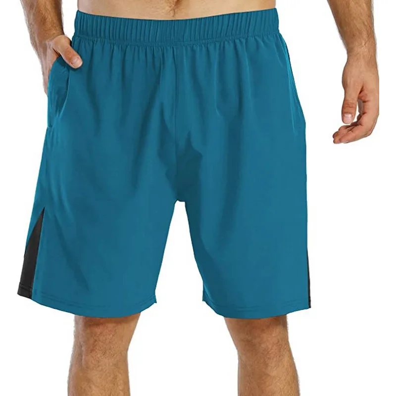 

Hot sale quick dry breathable active shorts with zipper pocket stretch fabric shorts unisex for running gym fitness