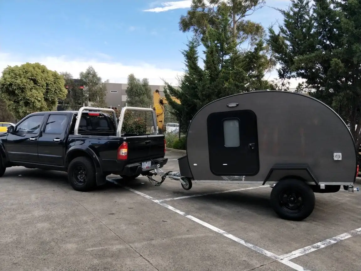 Small Mini Retro Lightweight Teardrop Camper Trailer With Bathroom