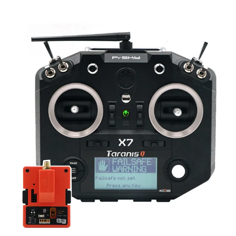 

FrSky Taranis Q X7 ACCESS 2.4GHz 24CH Mode2 Transmitter with R9M 2019 Long Range Module for RC Drone