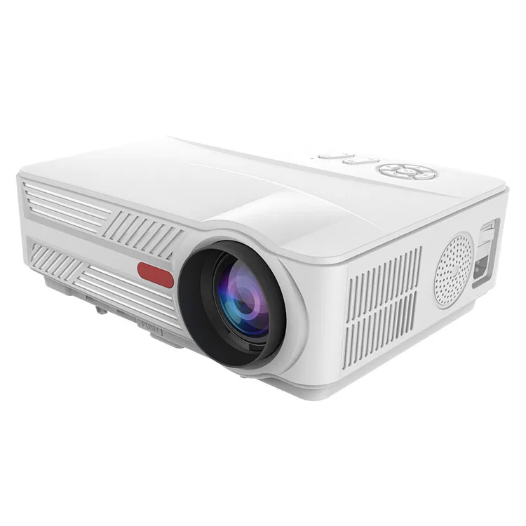

Big Screen Projector UHD HD LED LCD 4K Mini Portable Projector Proyector Beamer for Home or Travel, Black white