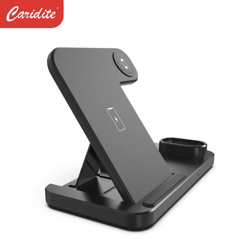 

Caridite 4 in 1 Wireless Charger 2021 Factory Directly Sell Qi Standard Crystal Portable Cellphone Charger Drop Shipping