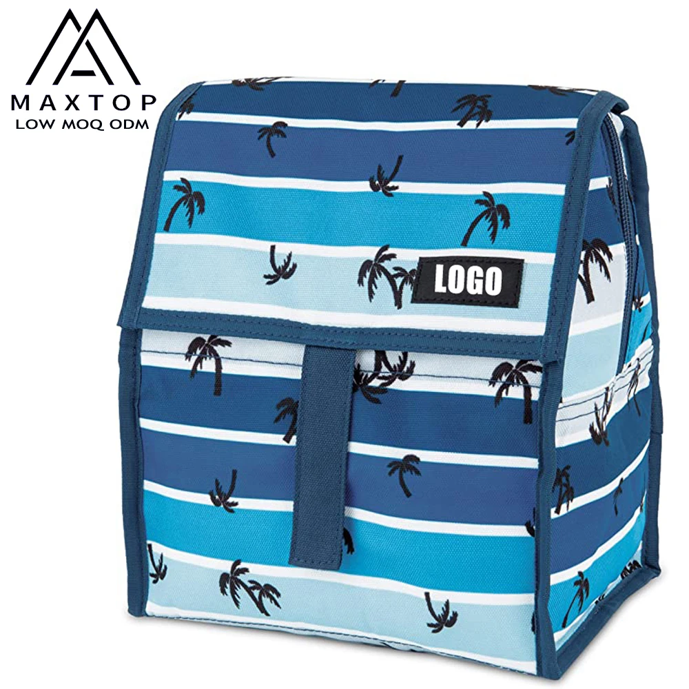 

Custom Promotion Different Size Adult Cooler bags Canvas Foldable Insulated Thermal Office Waxed Lunch Bag