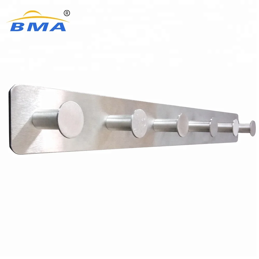 Marketable Wall Mounted Kitchen Shelf Hanger Stainless Steel Pots And Pans Hanging Rack Rail Over The Door Towel Rack With Hooks