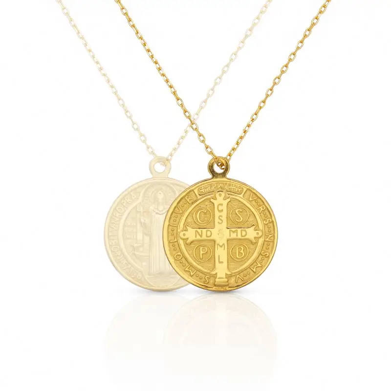 

Chris April retro High Quality 925 Silver gold plated Cross Jesus Pendant Necklace, Yellow gold