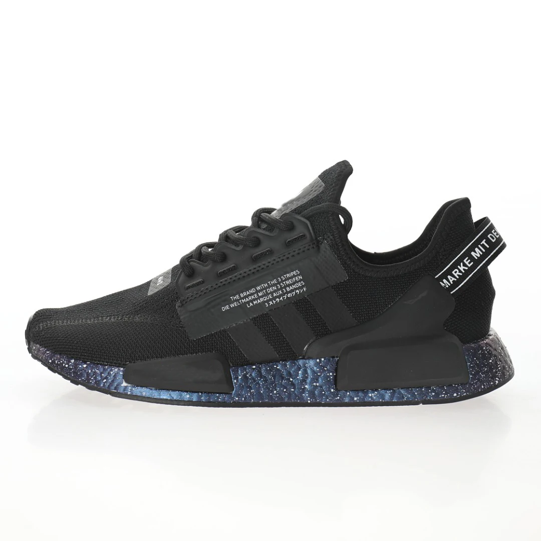 

High quality original NMD_ V2 flying woven series leisure shoes running shoes sports shoes, Black