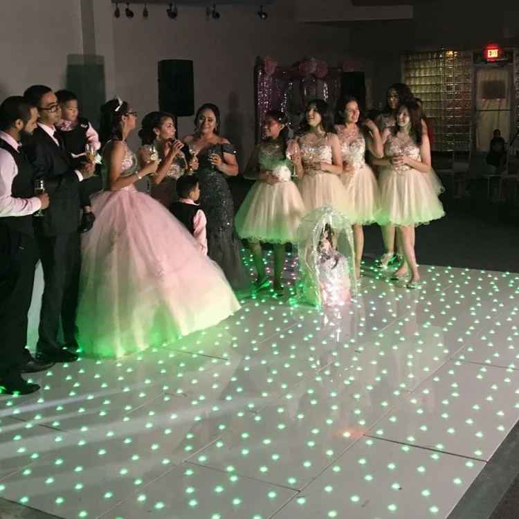 RGBW Black and White starlight led dancefloor, led Wedding dance floor for sale