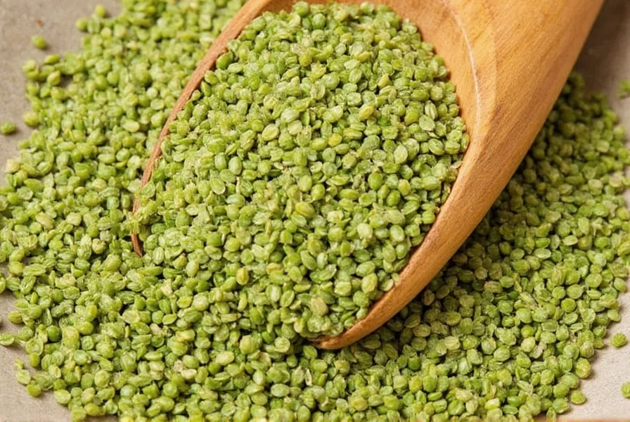 Fresh green cumin seeds next to mature brown cumin for visual comparison