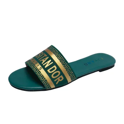 

2020 new design women crystal sandals shoes slippers wholesale for beach, 2 colors