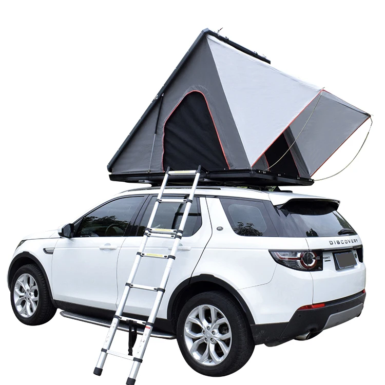 

China buy 3 person truck car triangular automatic camping waterproof clamshell rooftop tent hardshell rooftent for auto