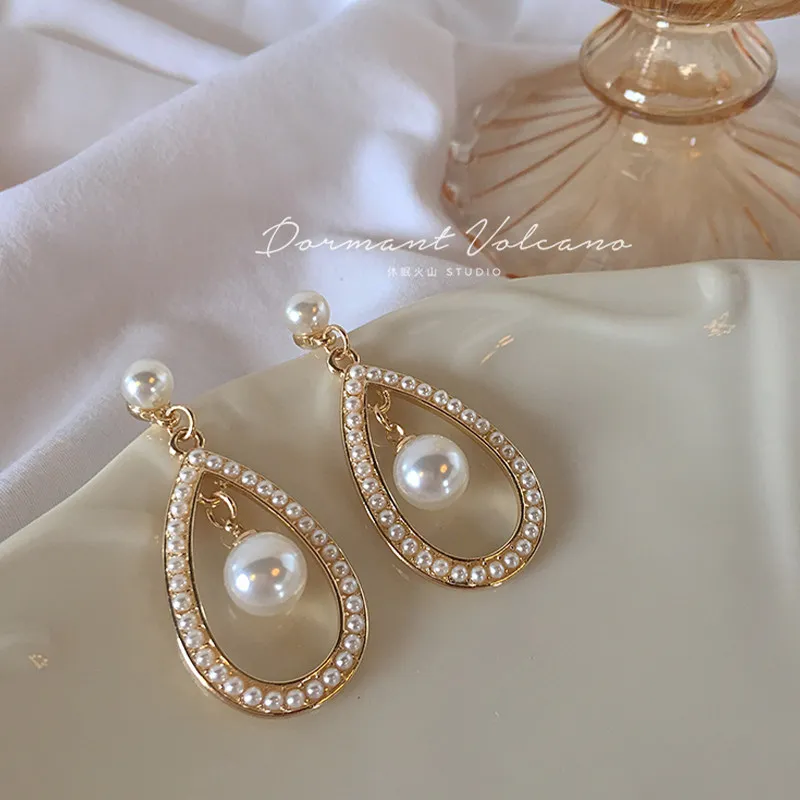 

925 Silver Post Baroque Pearl Earrings Women Wedding Jewelry Natural Freshwater Pearl Waterdrop Earrings