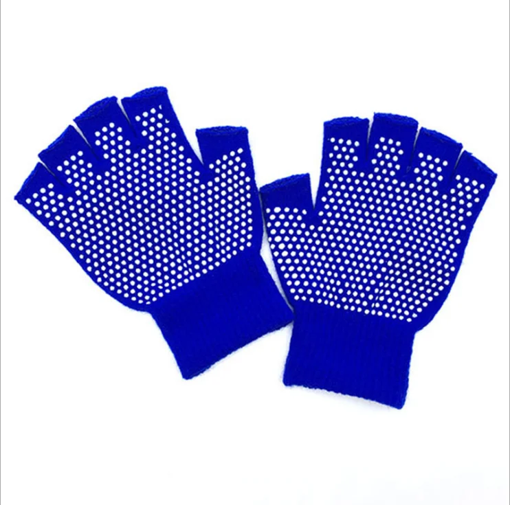
Good quality Acrylic Knitted PVC dots fashion funky warm winter Magic Gloves with no finger 