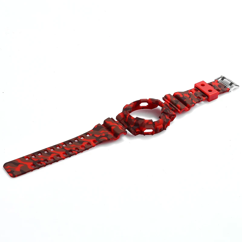 

Custom Newest Design 16mm GD 120 GA 100 GA 110 Resin Rubber Camouflage g shock strap and bezel, Optional