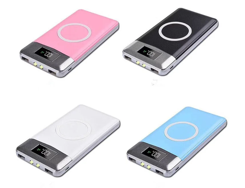

Smart Digital Display Qi Wireless Charger Power Bank Dual USB Port 10000mAh Wireless Power Bank With LED light Wireless Charger