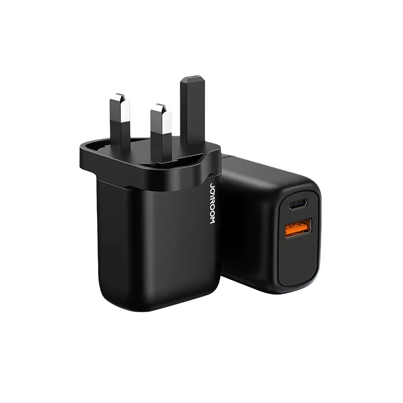 

Joyroom New Arrivals 20W QC3.0 Fast Mobile Phone portable Wall Charger Dual Port With PD Fast Smart Charger For iPhone 12, Black