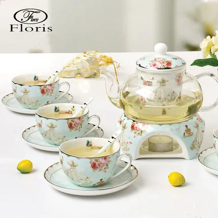 

best selling pattern coffee/tea cup and saucer with spoon, Multi