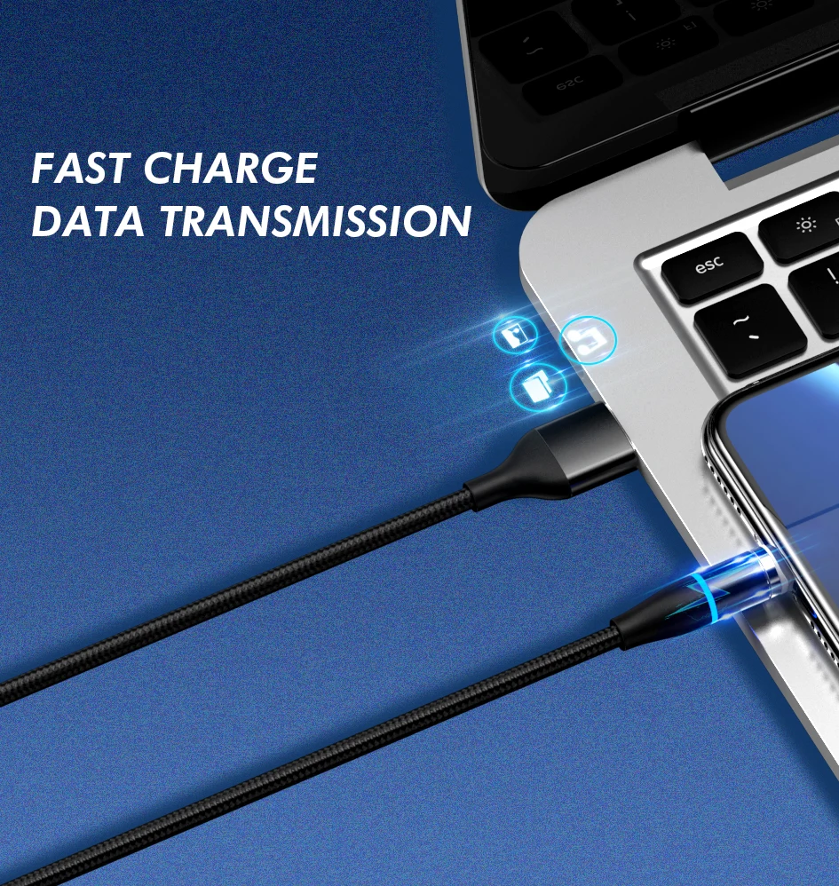 2019 Trending Product 1M 3.1A Braided Magnetic Micro Usb Cable - ANKUX.COM