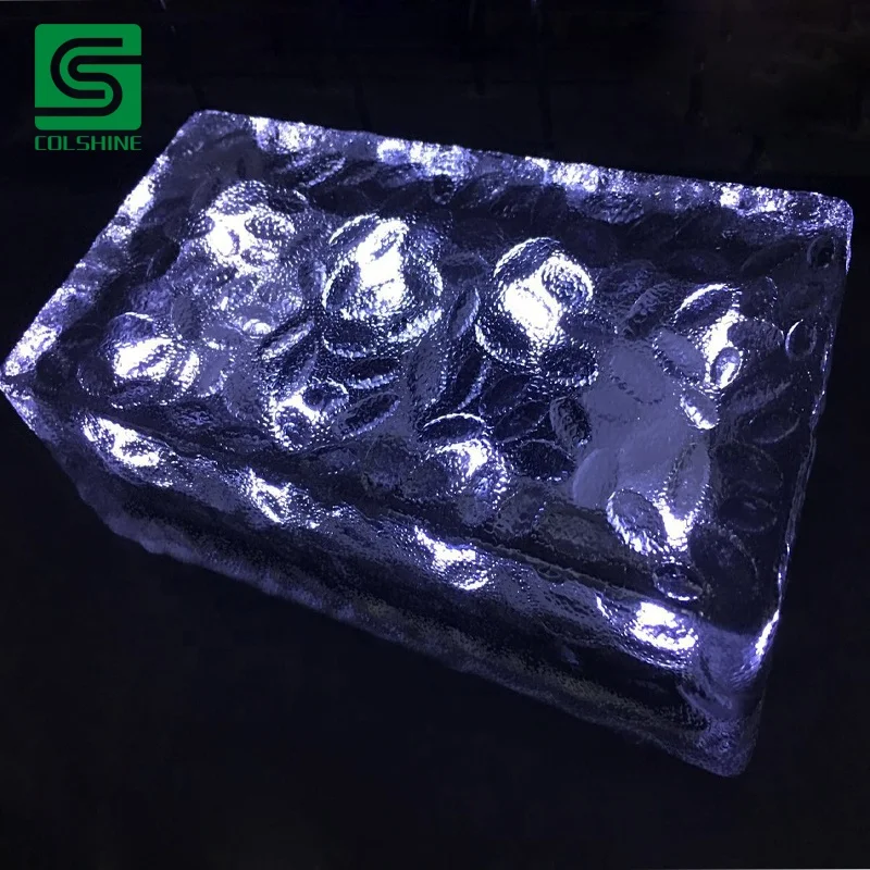 NI-MH Solar brick led glass solar ground light, solar powered bricks