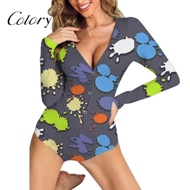 

Colory Wholesale Women Sexy Snorlax Onesie Sleepwear Designs, Picture shows